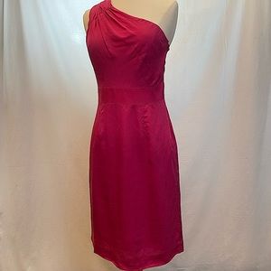 Banana Republic One Shoulder cocktail dress - pink, size 0